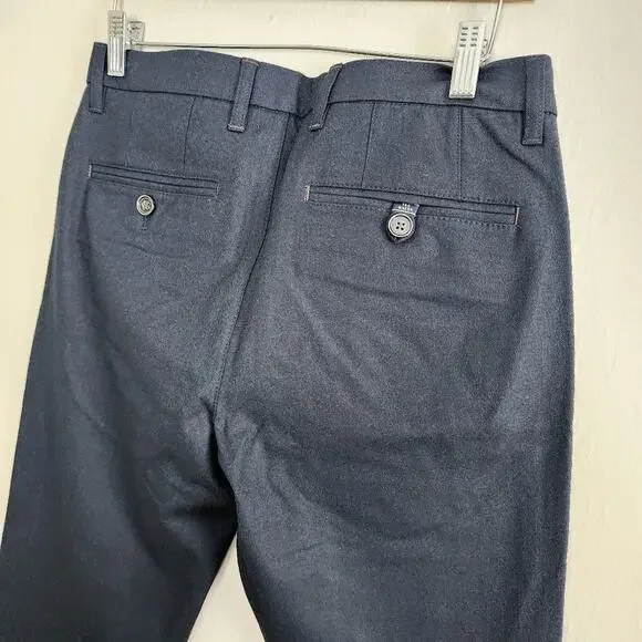 Ted Baker London Speck Semi Plain Navy Blue Slim Fit Dress Pants Trouser NWT 30R - Picture 8 of 10
